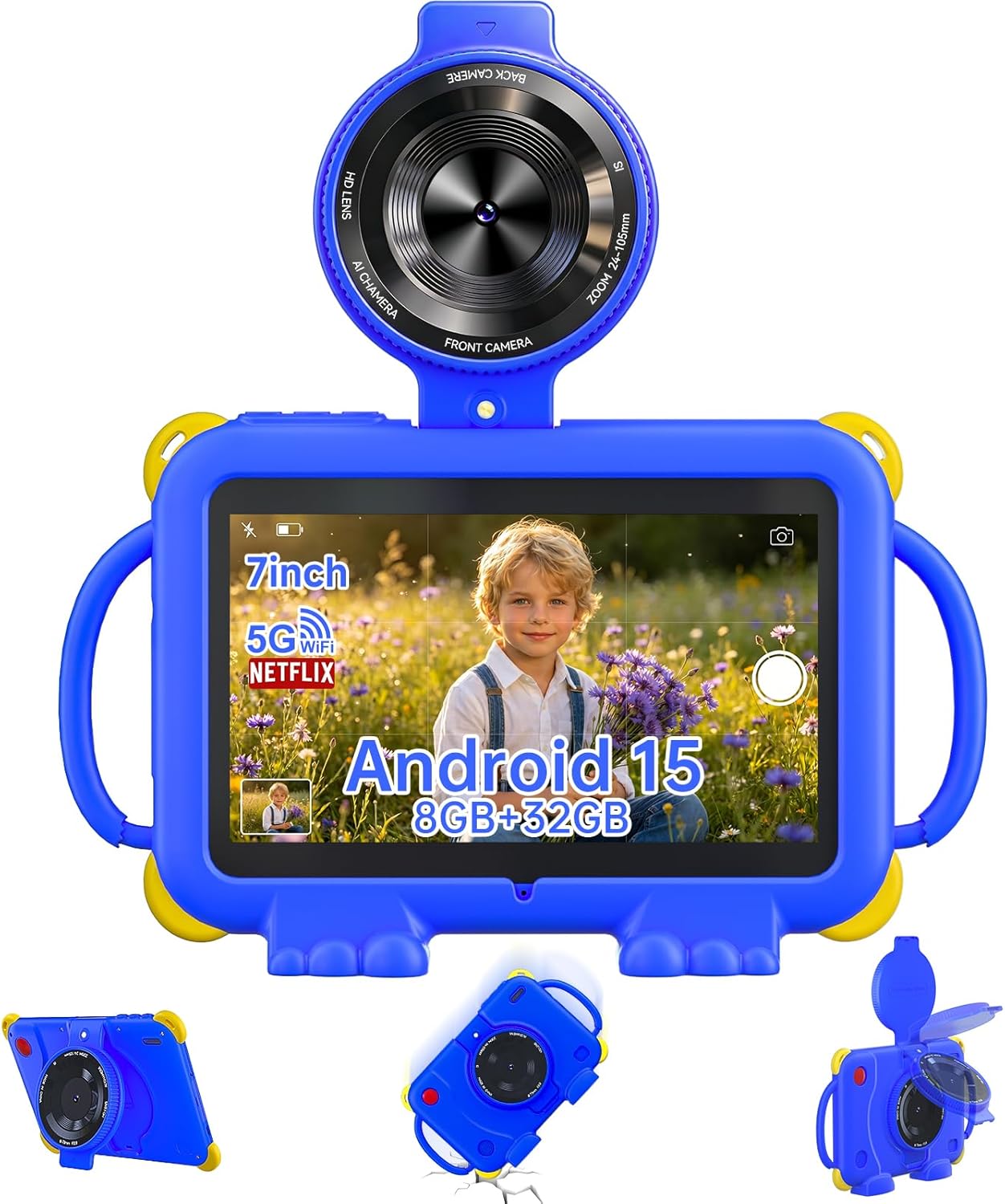 Kids Education In Us - Tablet for Kids 7Inch IPS Display,