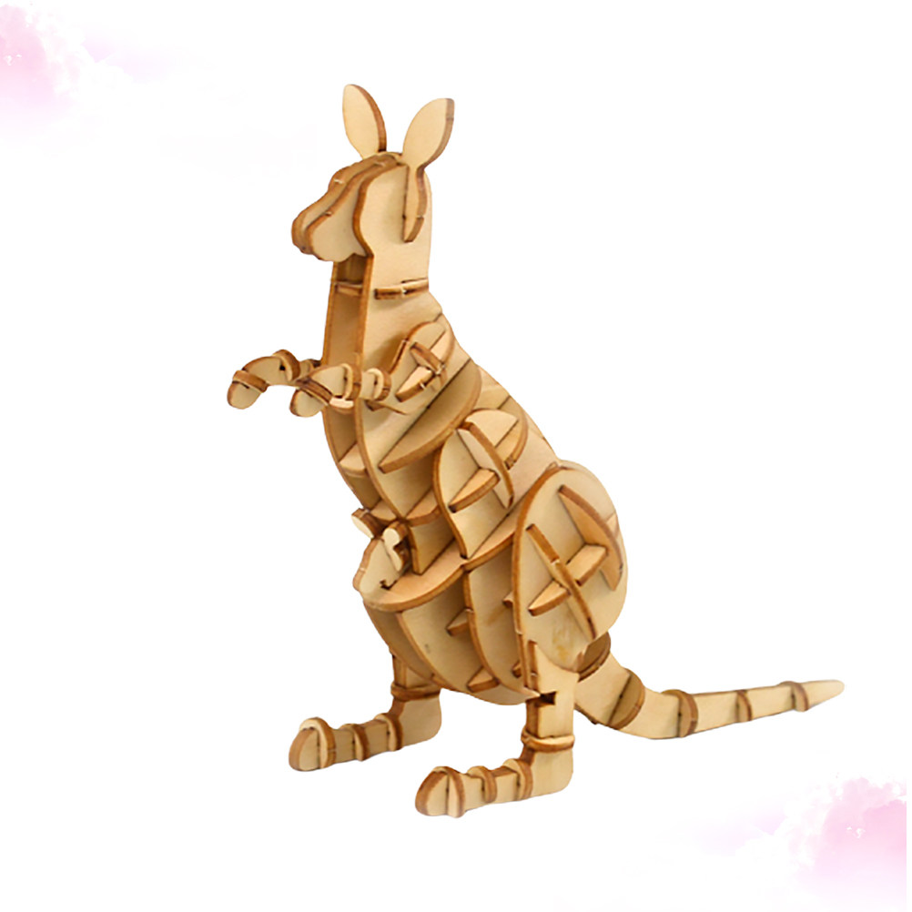 Kangaroo Kids Education - 3D Kangaroo Shape Wooden Puzzle Educational