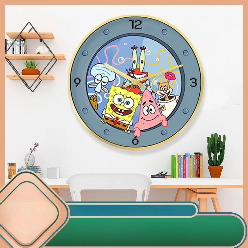 Kids Education Learn Tv - SpongeBo Round Silent Wall Clock Patrick