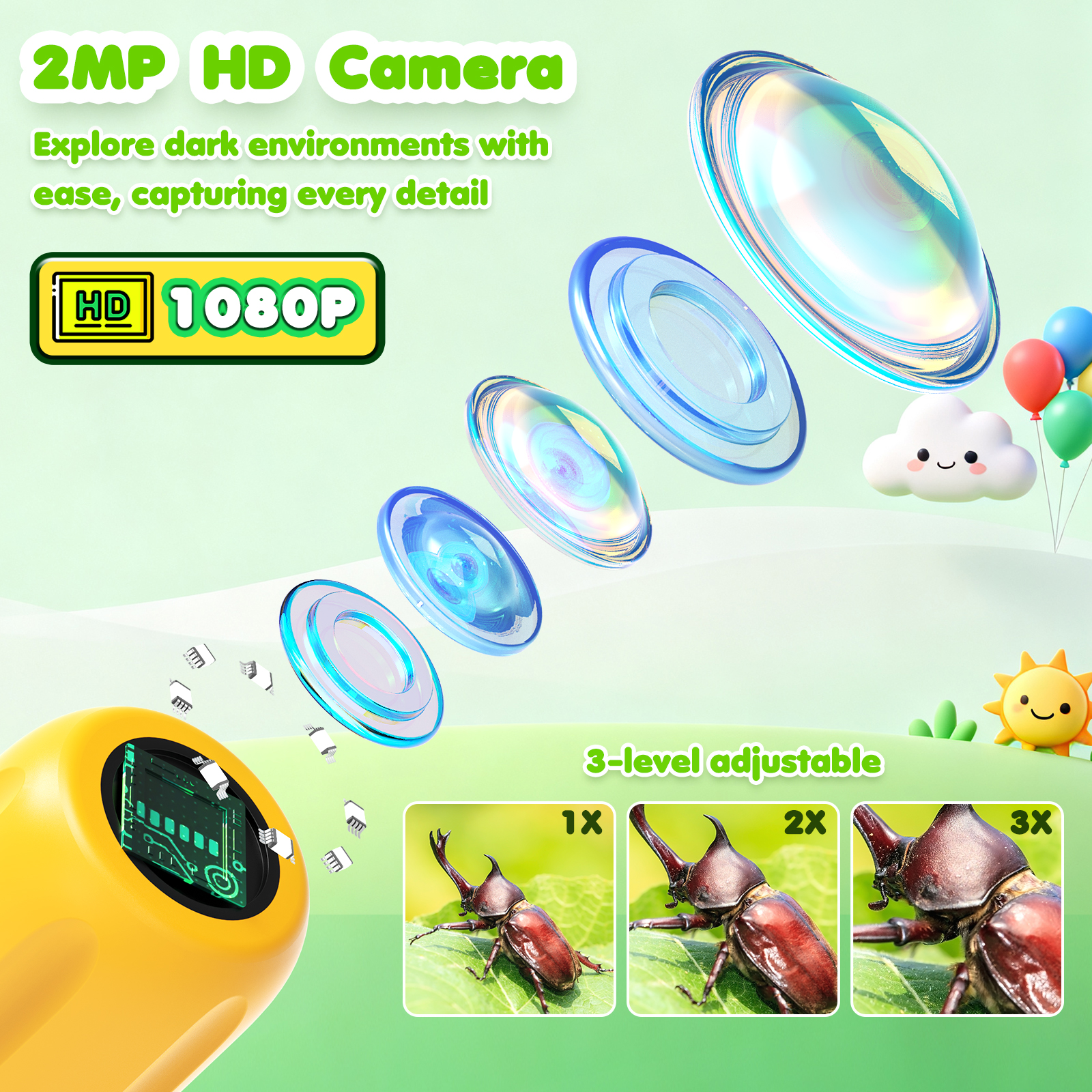 Endoscope for Kid Snake Camera - Kids Outdoor Education reseña y precio