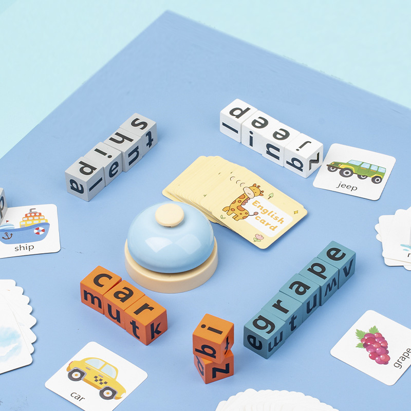 Creative Wooden Spell Word Toy - Kids Educational Games Learn English reseña y precio
