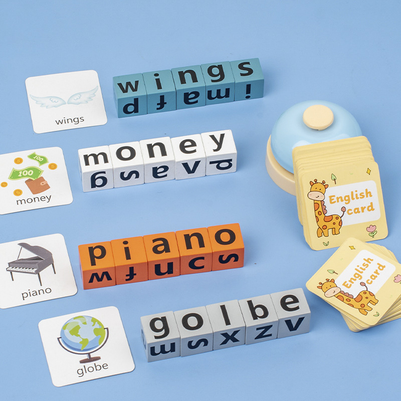Creative Wooden Spell Word Toy - Kids Educational Games Learn English reseña y precio