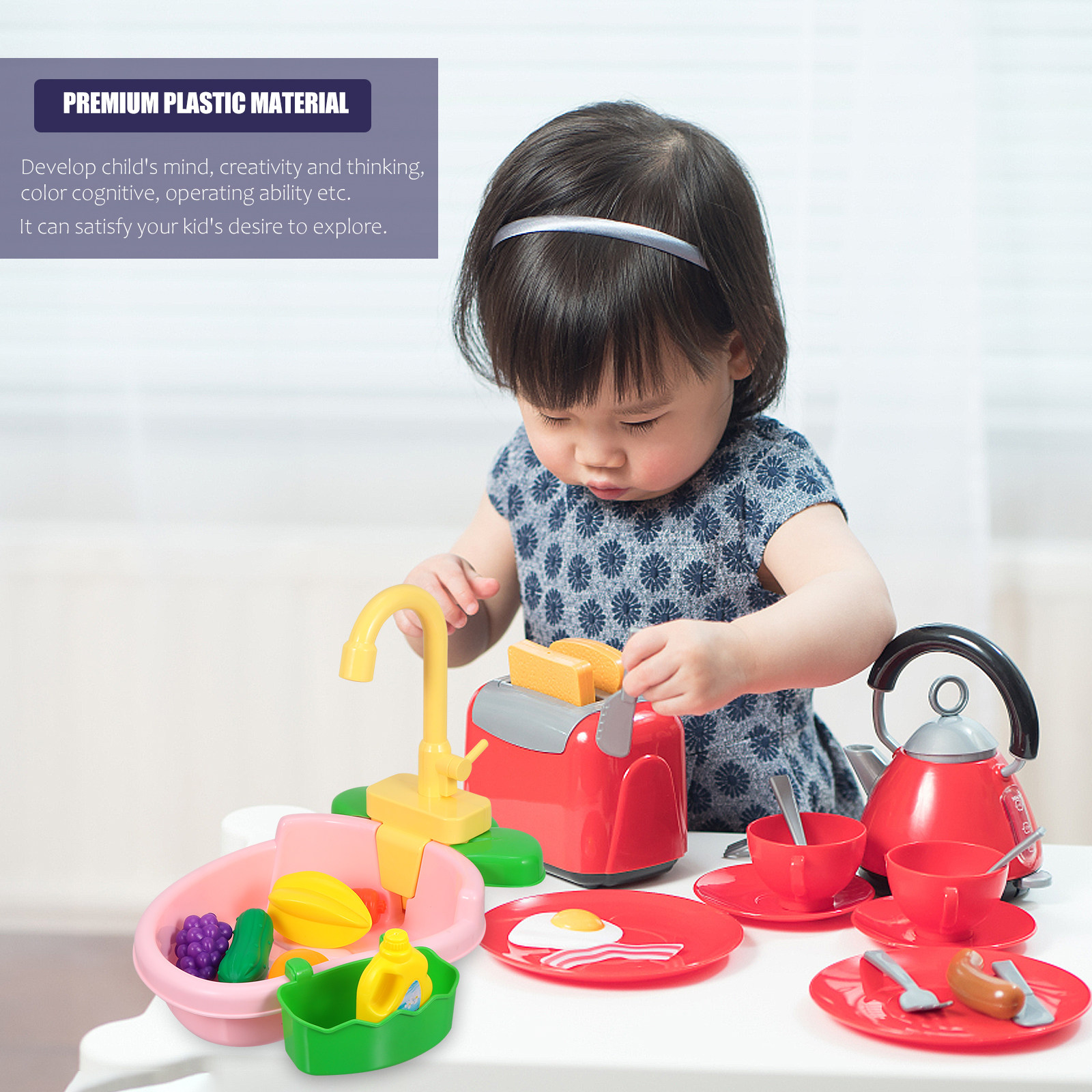 1Set Dishpan Kitchenware Simul - Kids Education Channel reseña y precio
