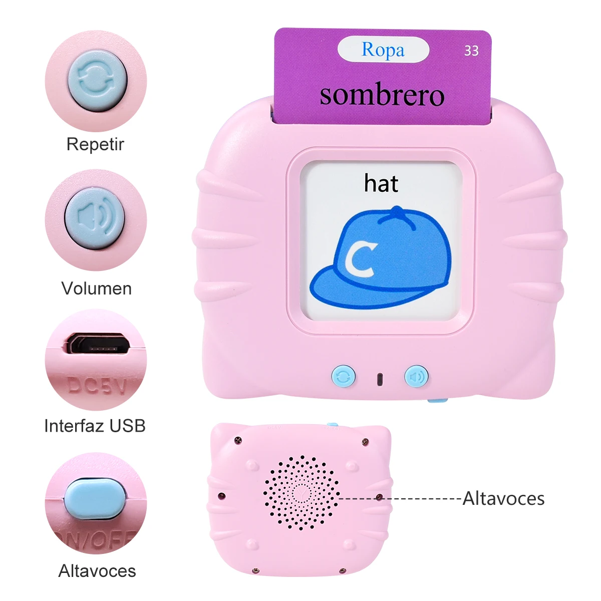 Electronic Spanish Cognitive C - Kids Educational Games Learn English reseña y precio