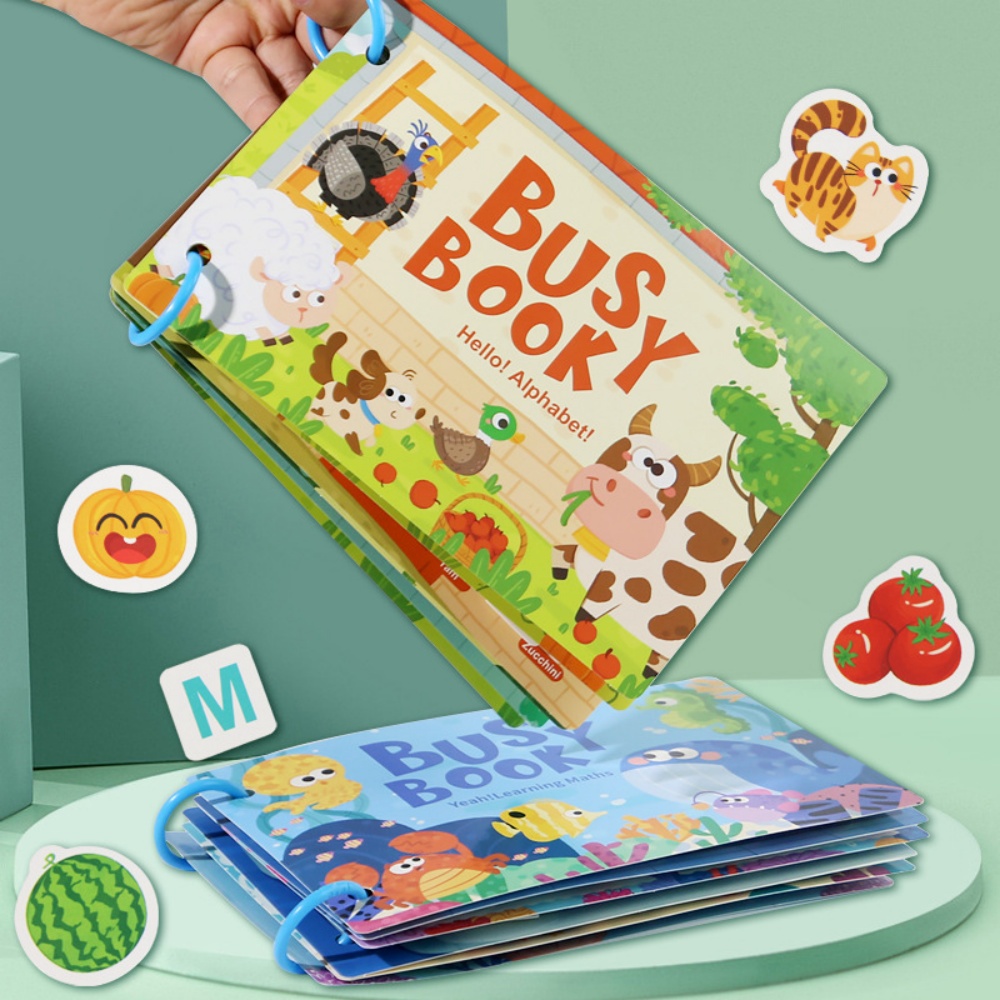 Busy Book Sticker Quiet Book f - Kids Educational Games Learn English reseña y precio