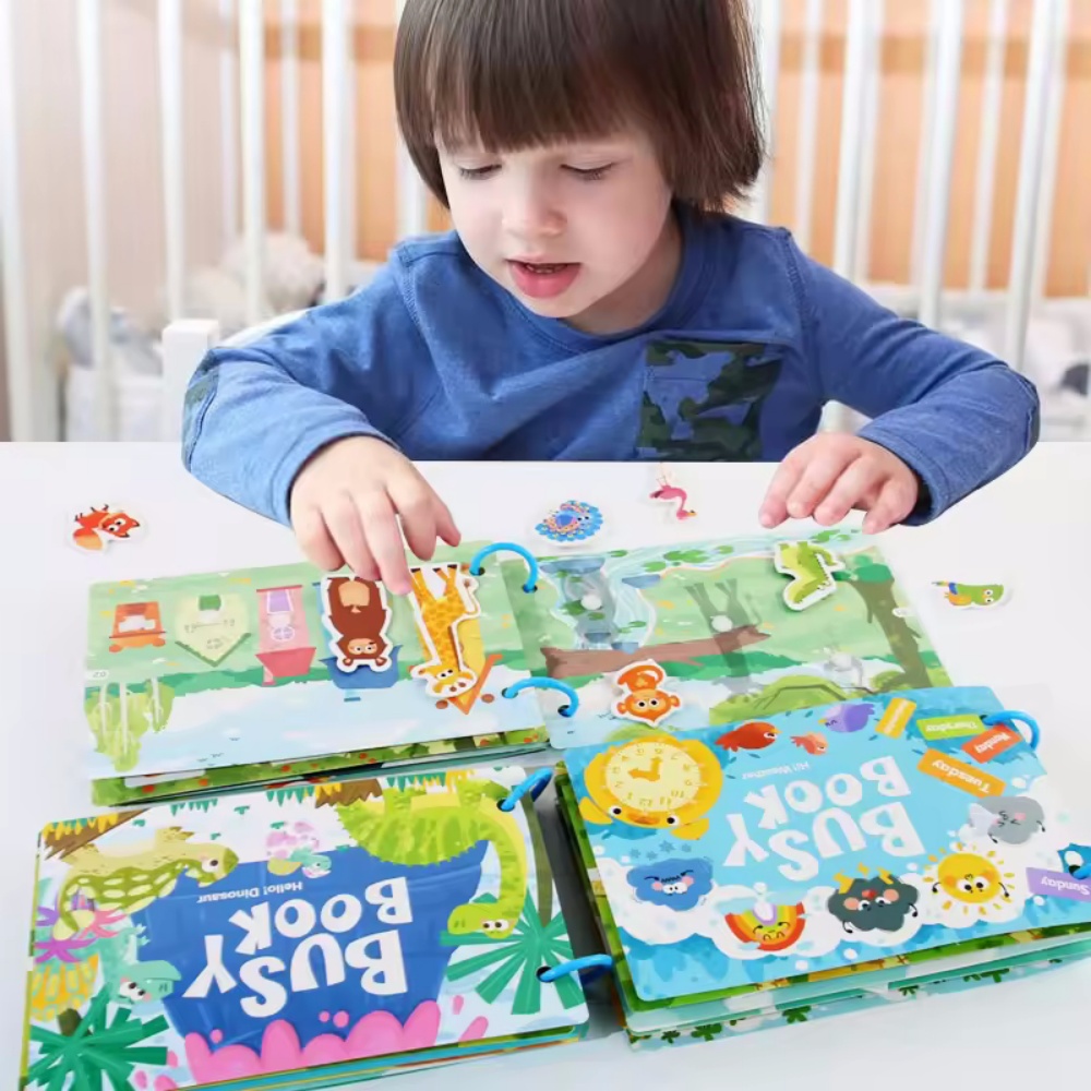 Busy Book Sticker Quiet Book f - Kids Educational Games Learn English reseña y precio