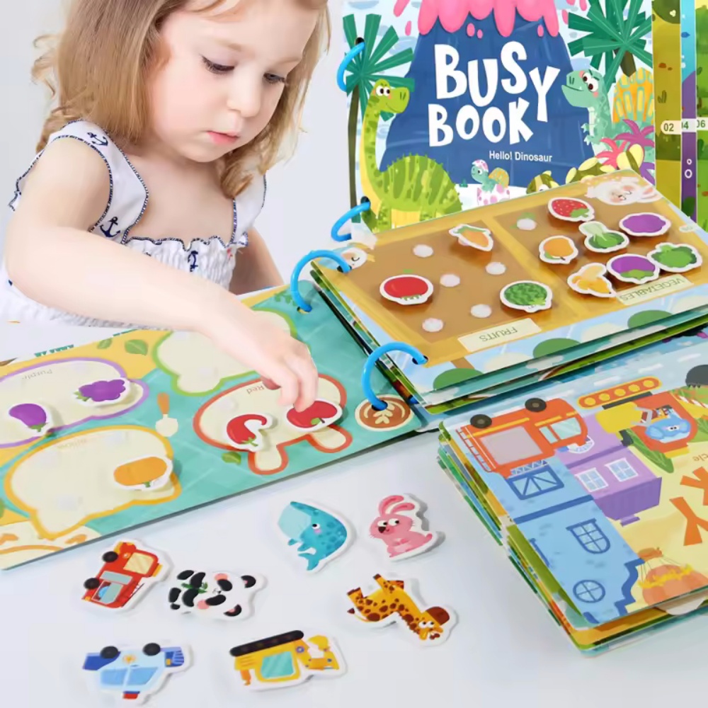 Busy Book Sticker Quiet Book f - Kids Educational Games Learn English reseña y precio