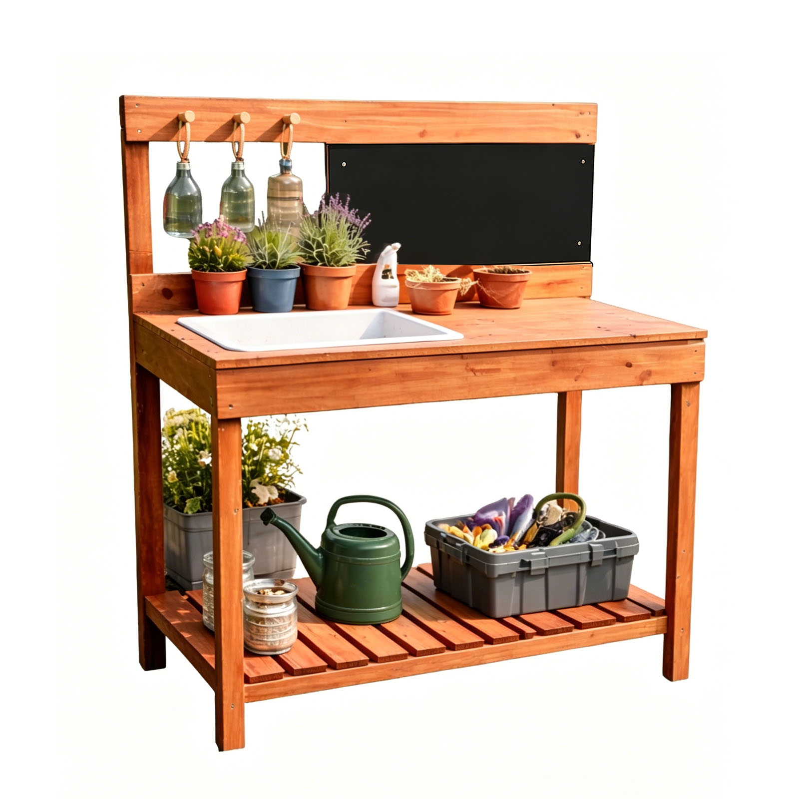 Wooden Potting Benches For Chi - Kids Outdoor Education reseña y precio