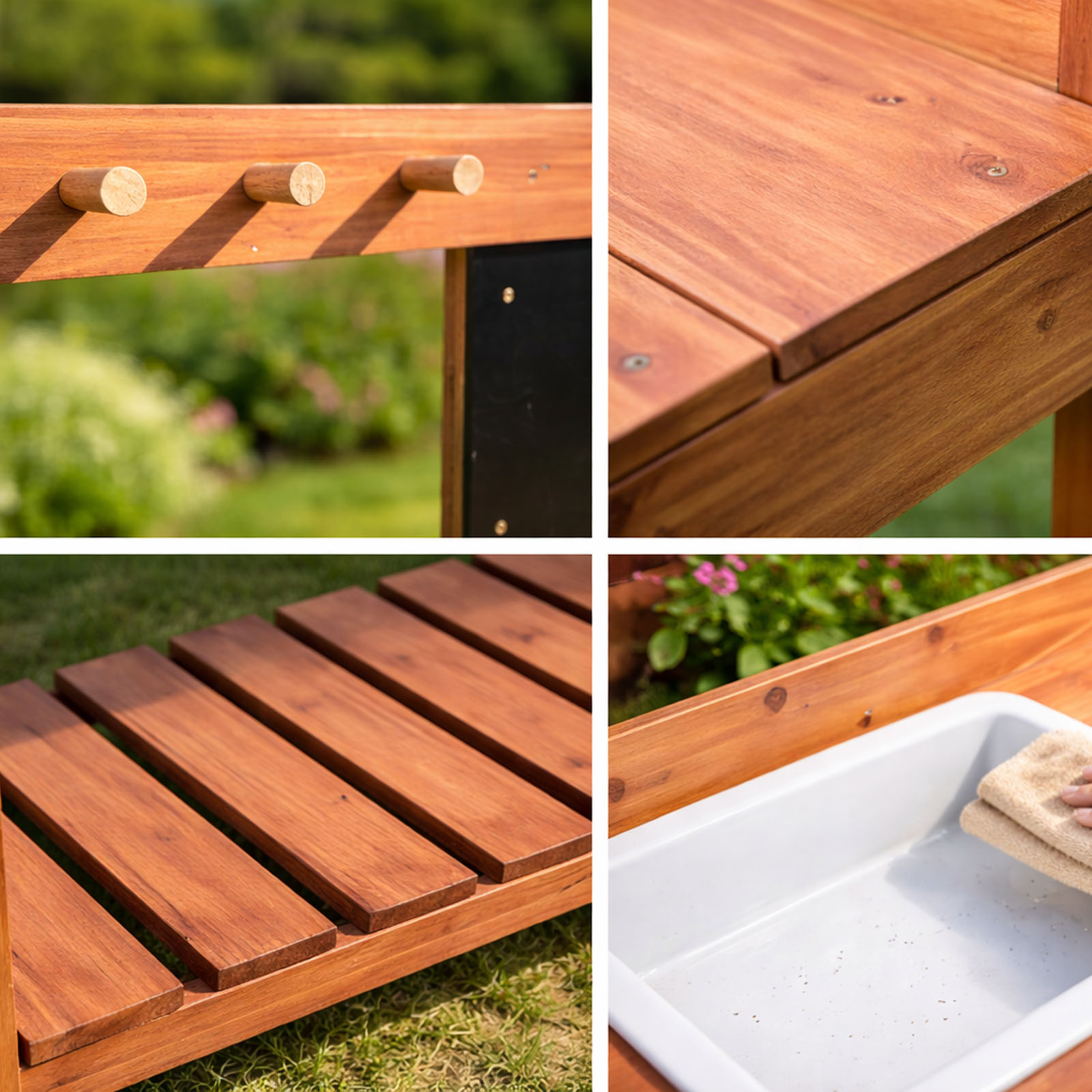 Wooden Potting Benches For Chi - Kids Outdoor Education reseña y precio