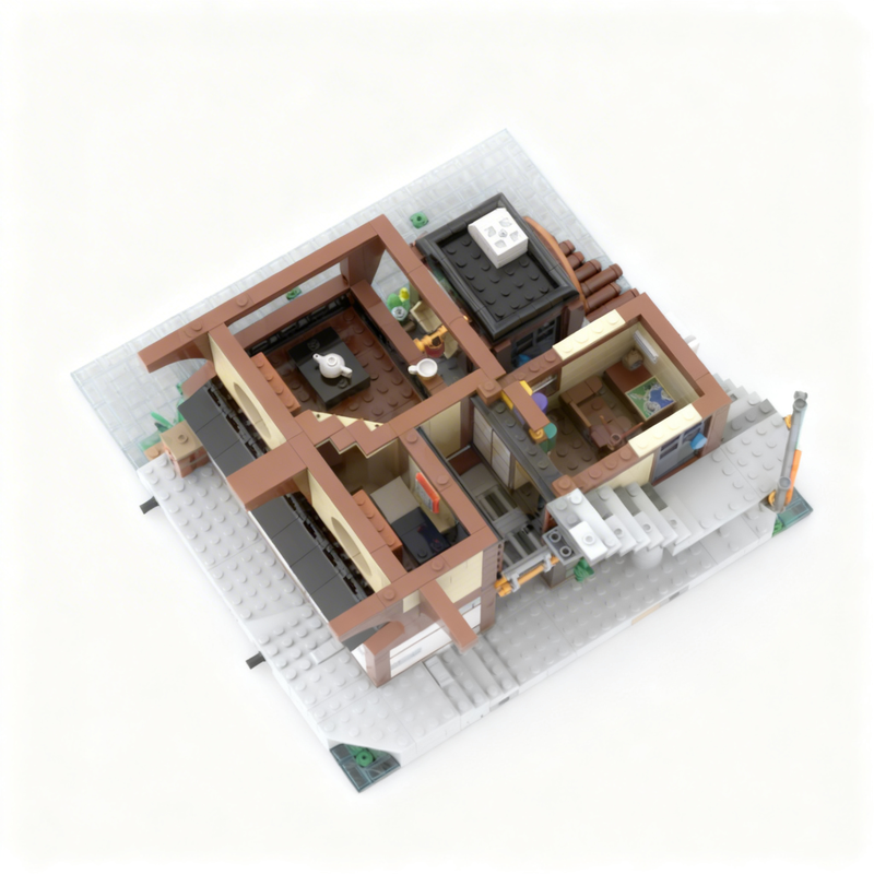 2049pcs MOC city Inner corner  - Kids Education Movies reseña y precio