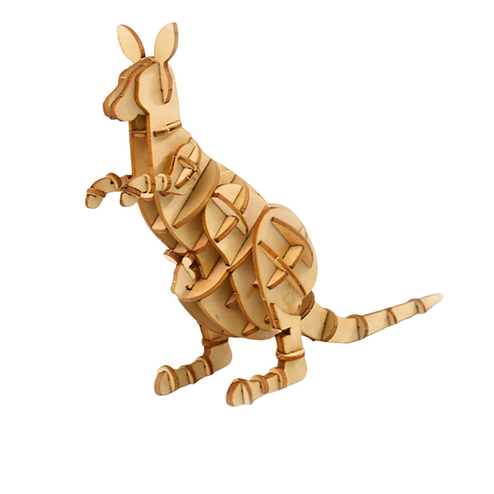 3D Kangaroo Shape Wooden Puzzl - Kangaroo Kids Education reseña y precio