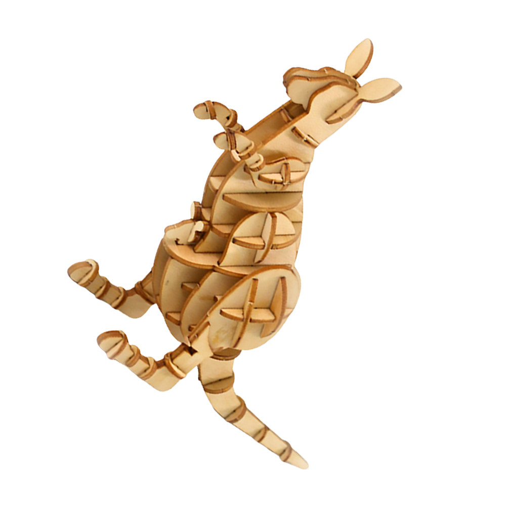3D Kangaroo Shape Wooden Puzzl - Kangaroo Kids Education reseña y precio
