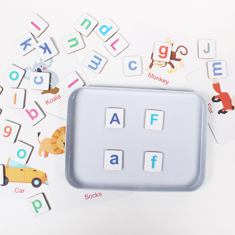 Wooden Puzzle Flash Cards Game - Kids Educational Games Learn English reseña y precio