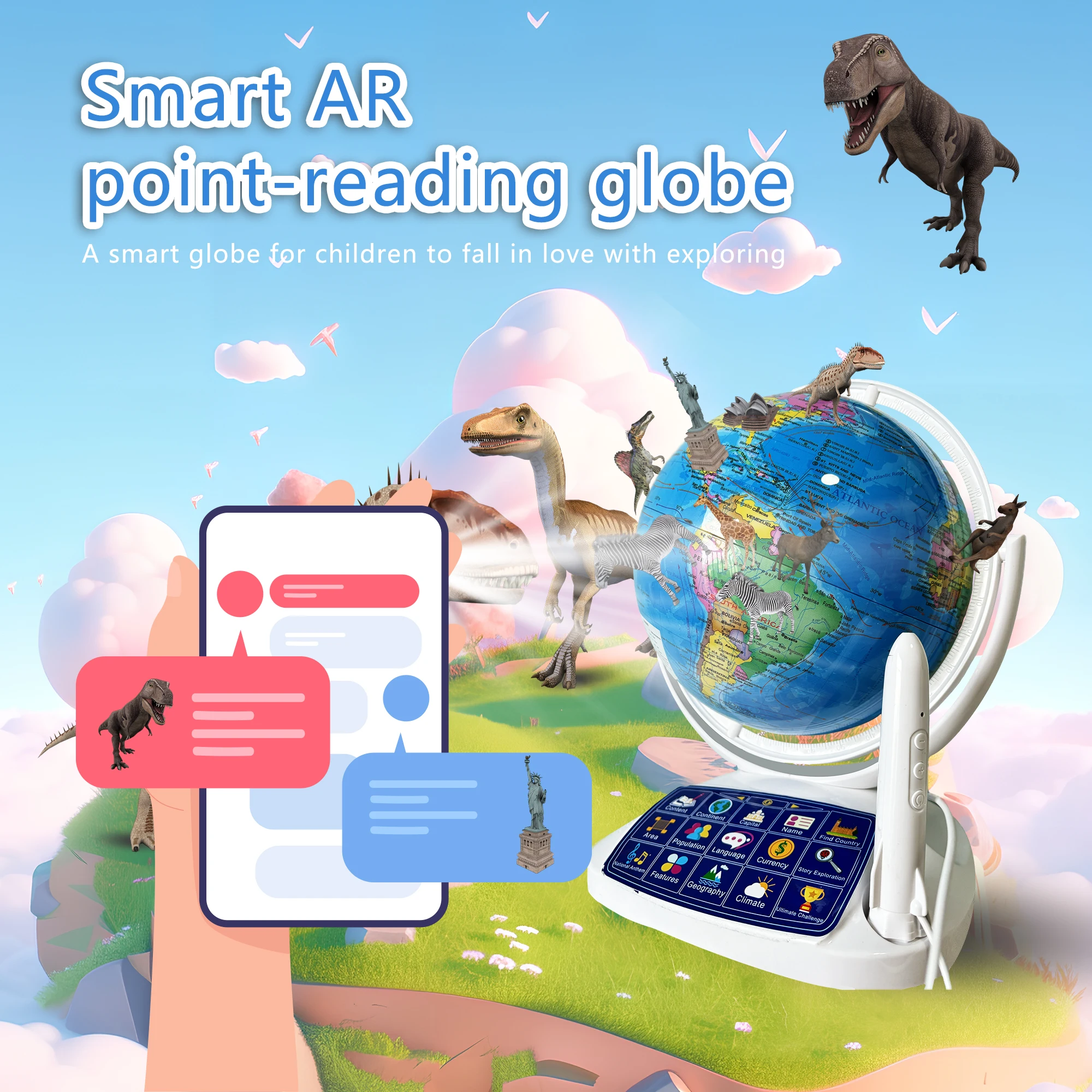 AR Interactive Smart Globe Kid - Globe Interactive Light reseña y precio