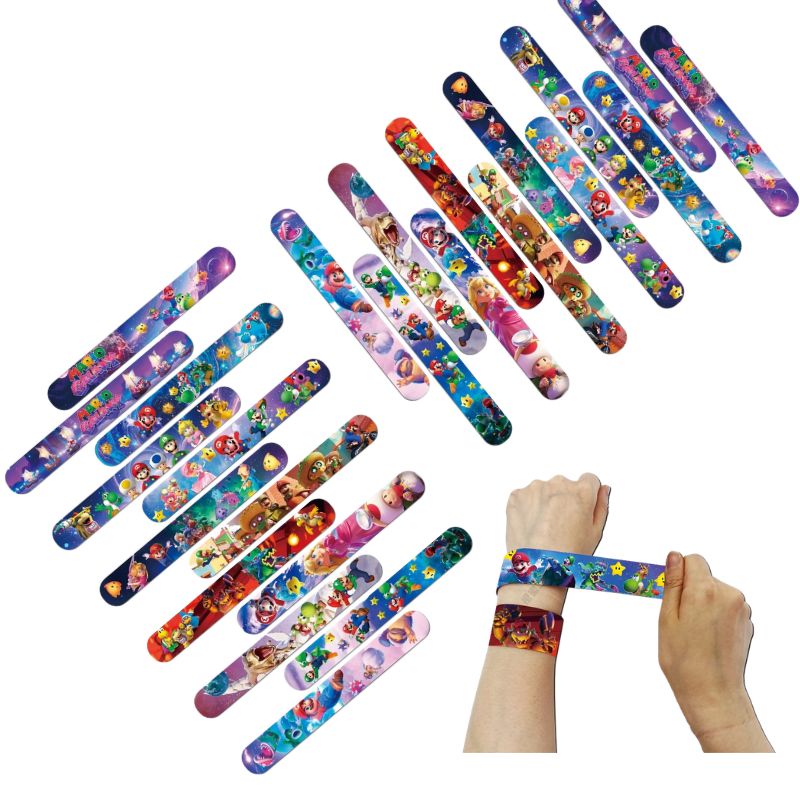 Super Mario PVC Slap Bracelets - Kids Education In Us reseña y precio
