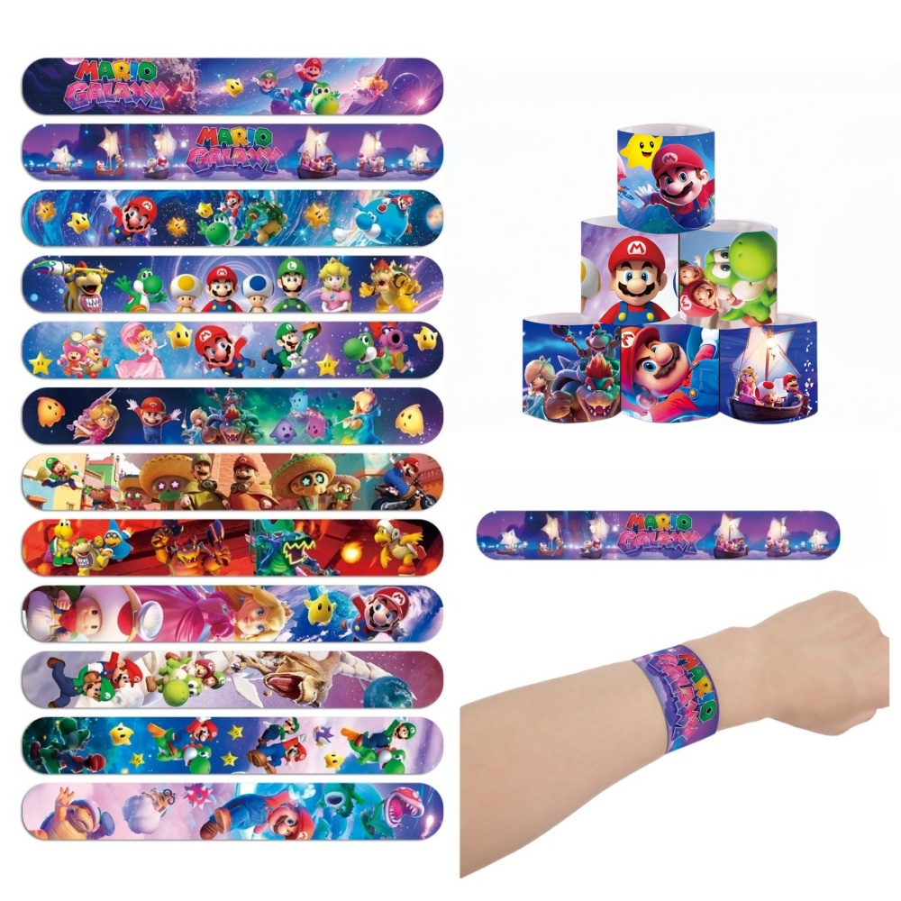 Super Mario PVC Slap Bracelets - Kids Education In Us reseña y precio